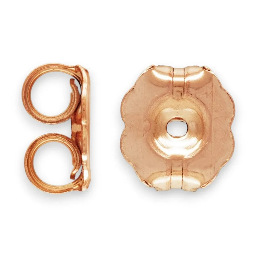 🔗 Butterfly Earring Backs (Clover, Extra Heavy) in 14ct Pink Gold Filled | Pair 💍💍