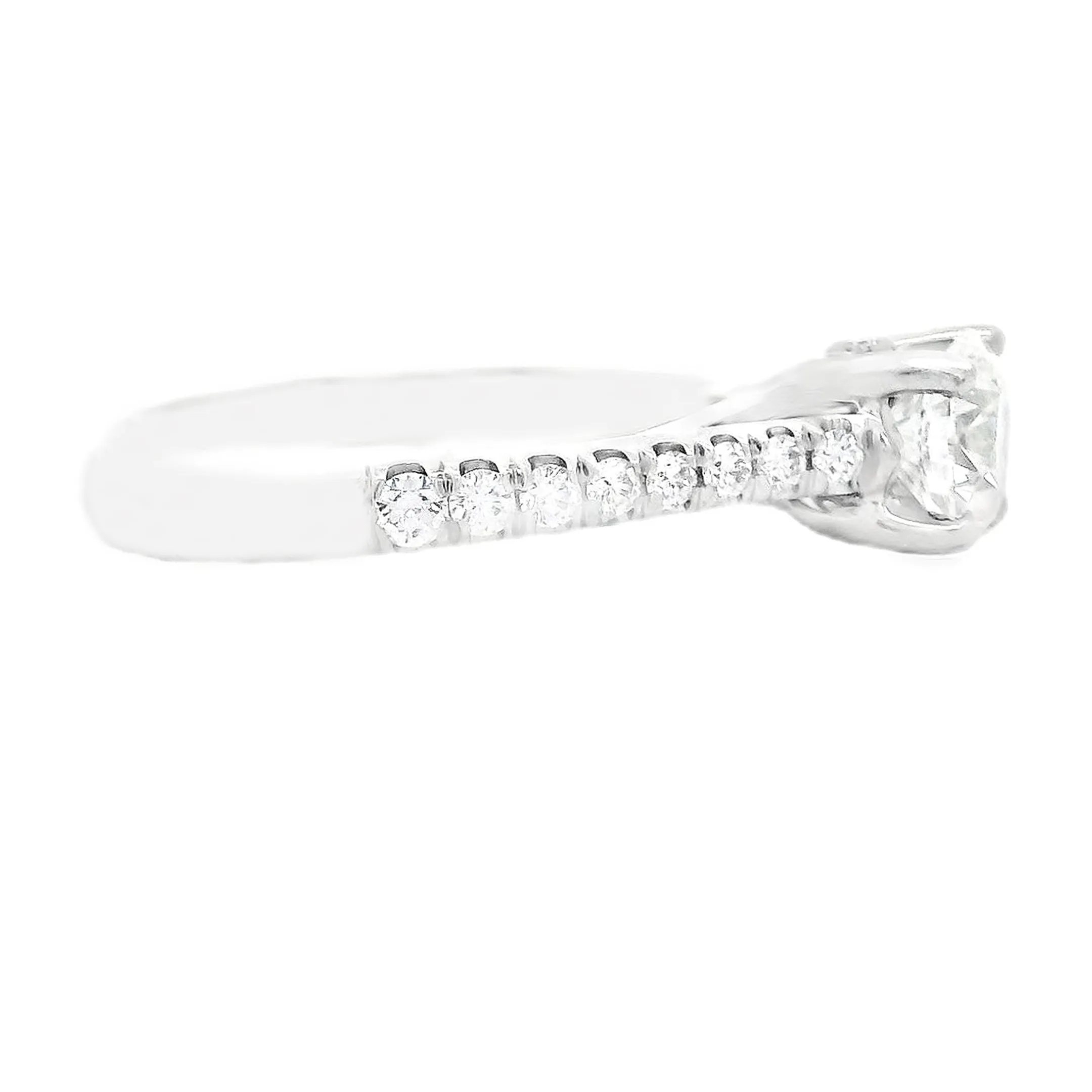 1.10ct Platinum Round Cut Diamond Engagement Ring