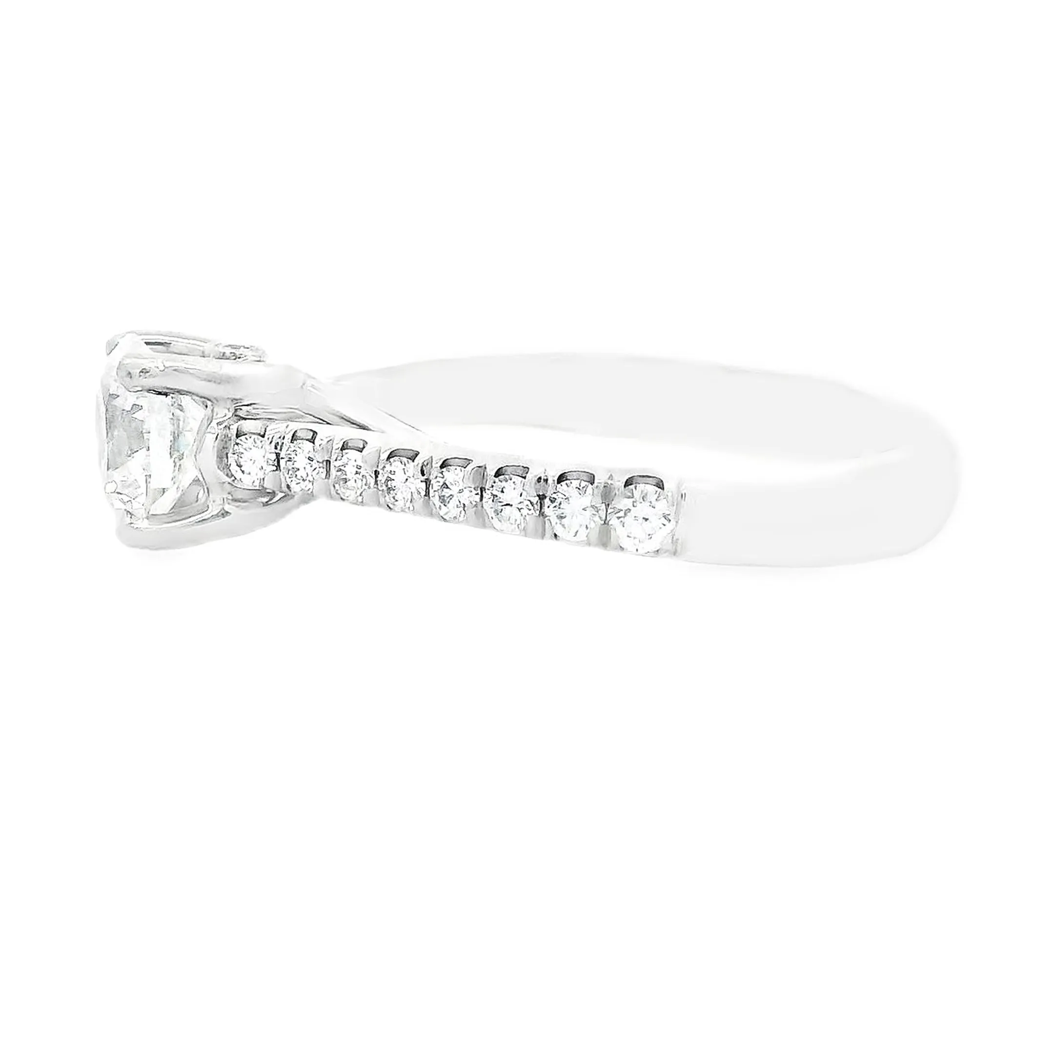 1.10ct Platinum Round Cut Diamond Engagement Ring