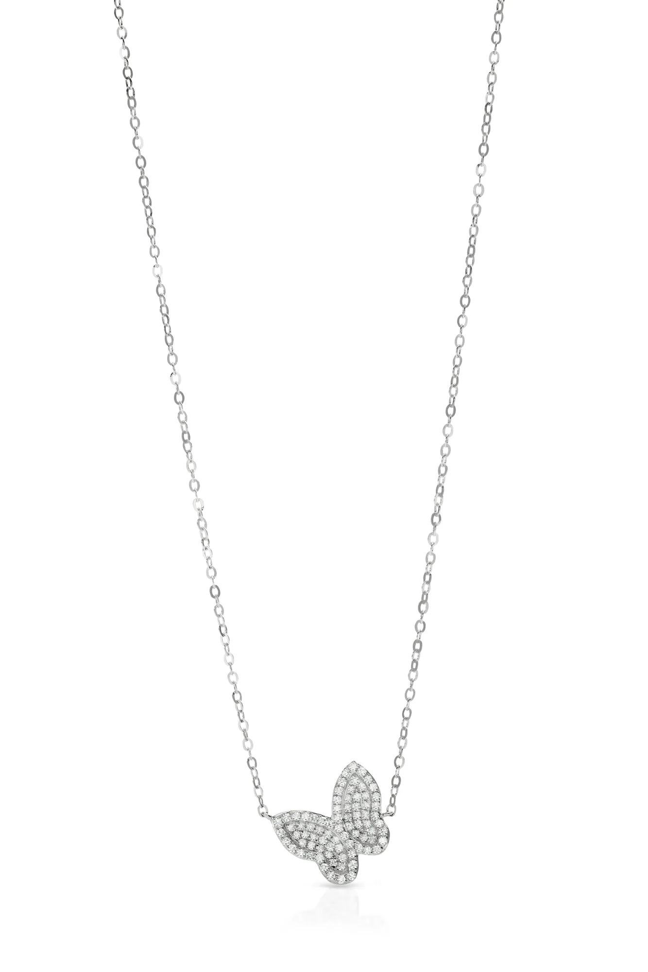 14K Diamond Butterfly Necklace