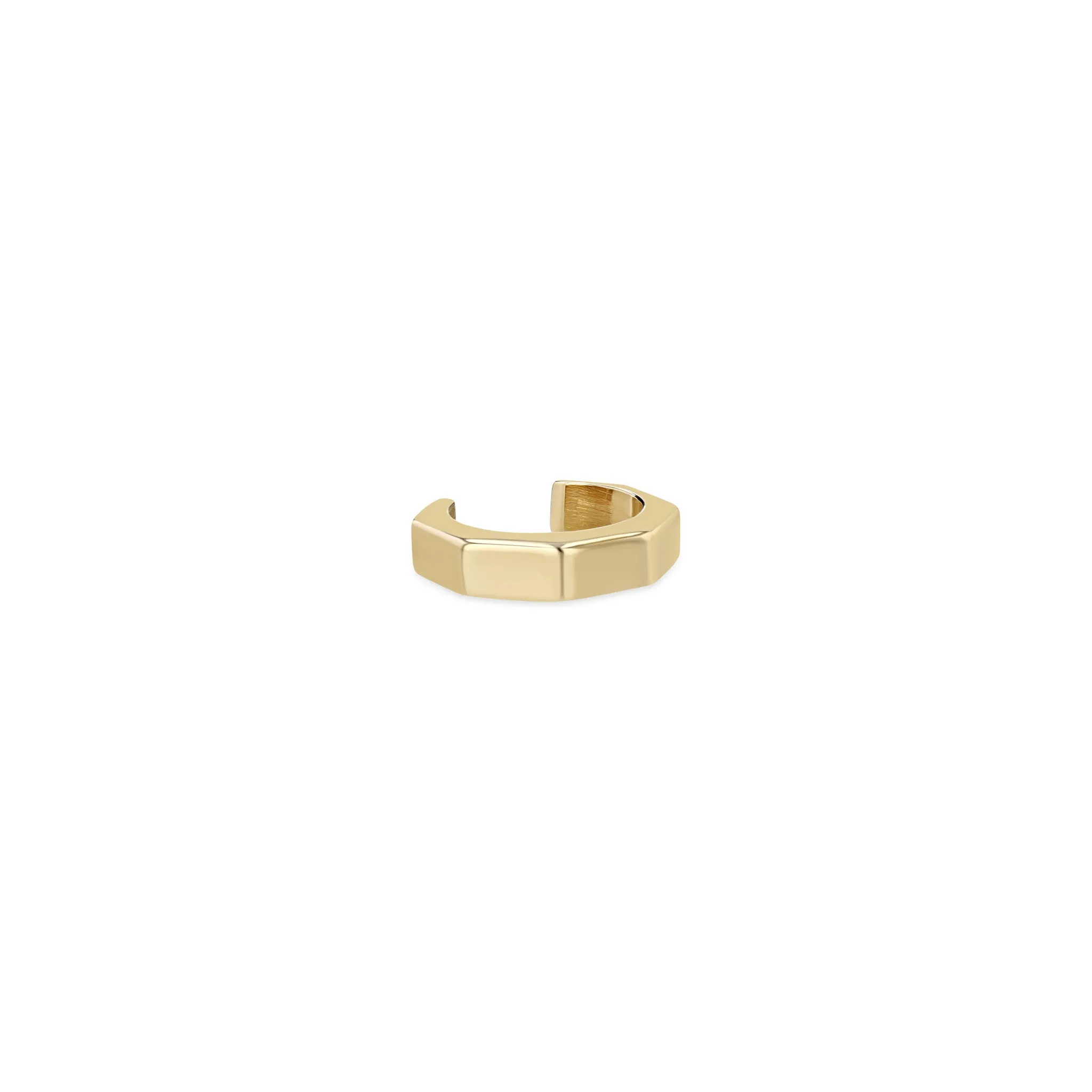 14k Gold Octagon Ear Cuff