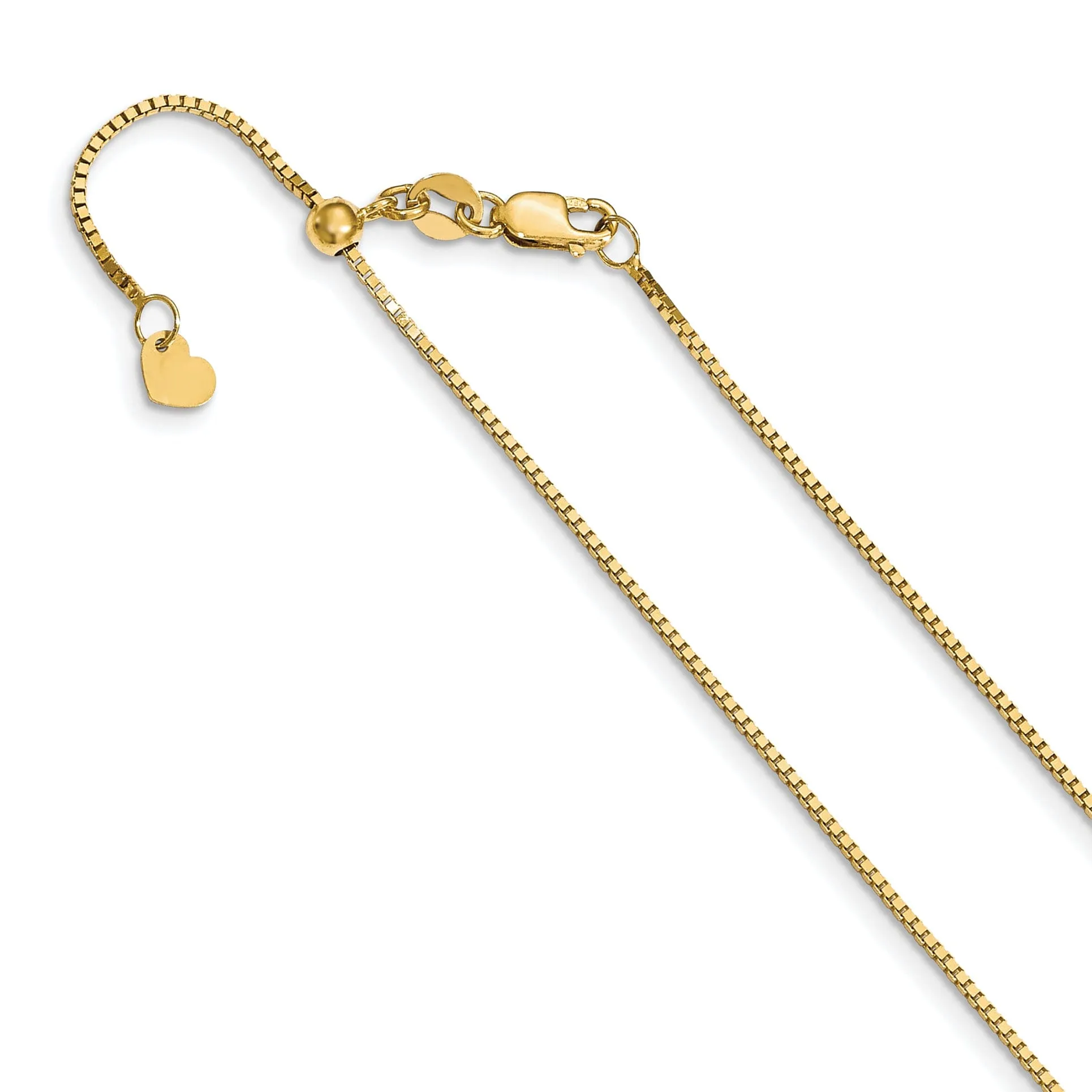 14k Yellow Gold Adjustable Box Chain