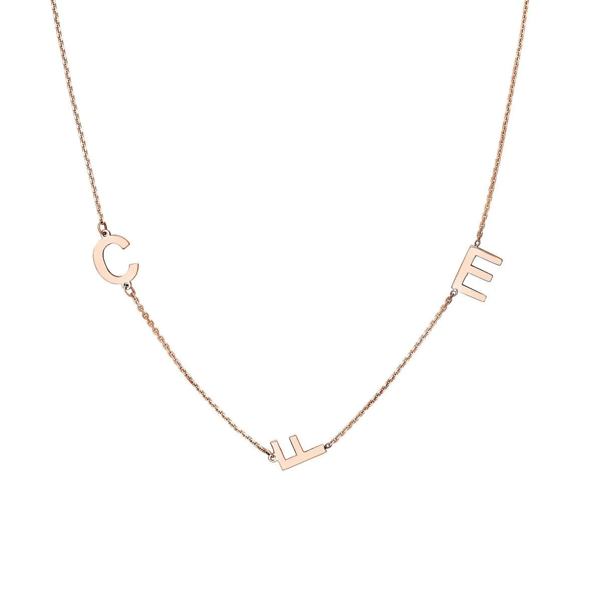 14kt Gold Scattered Initial Necklace