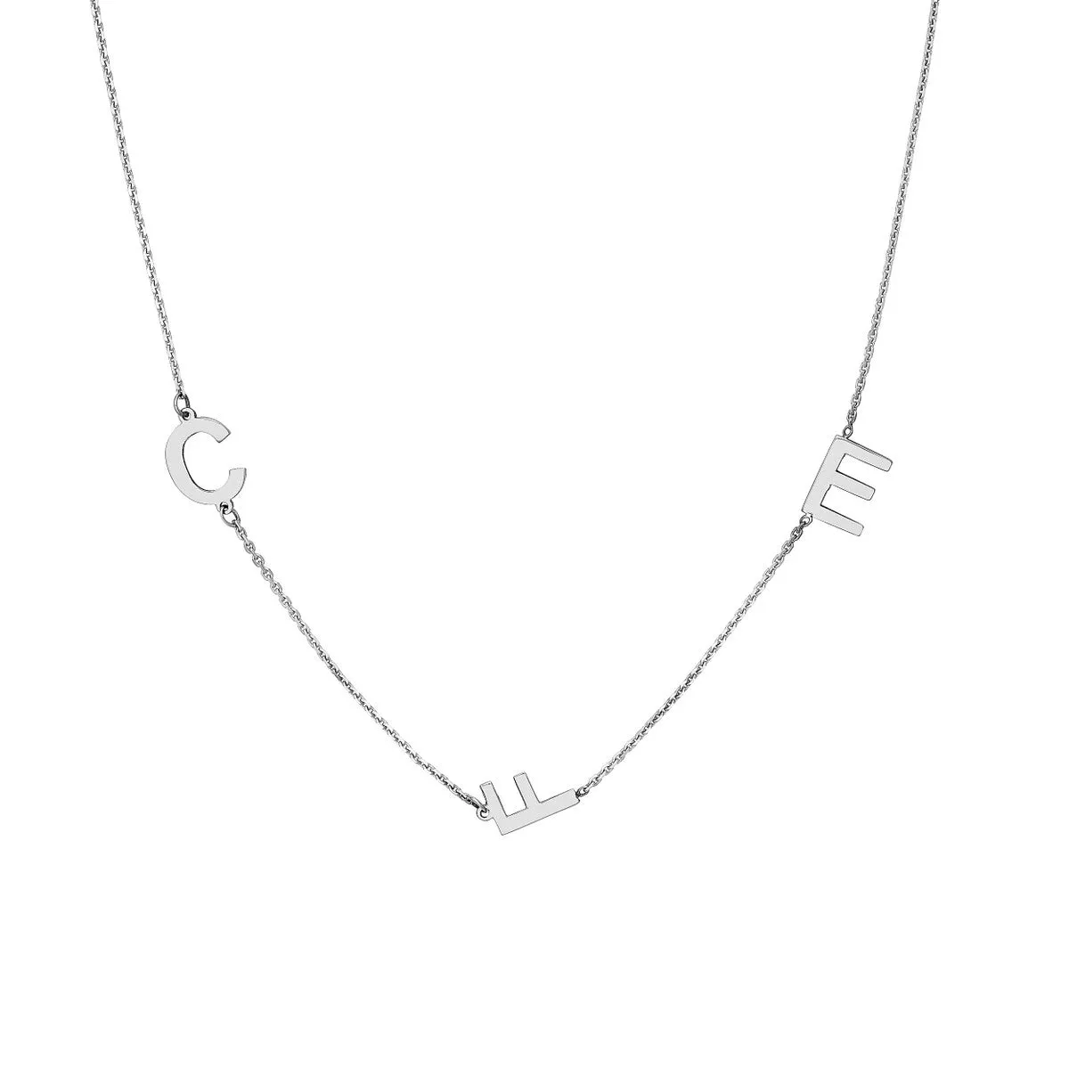 14kt Gold Scattered Initial Necklace