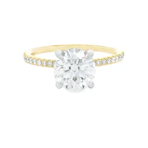 1.52ct 14k Yellow Gold Round Cut Lab Grown Diamond Engagement Ring