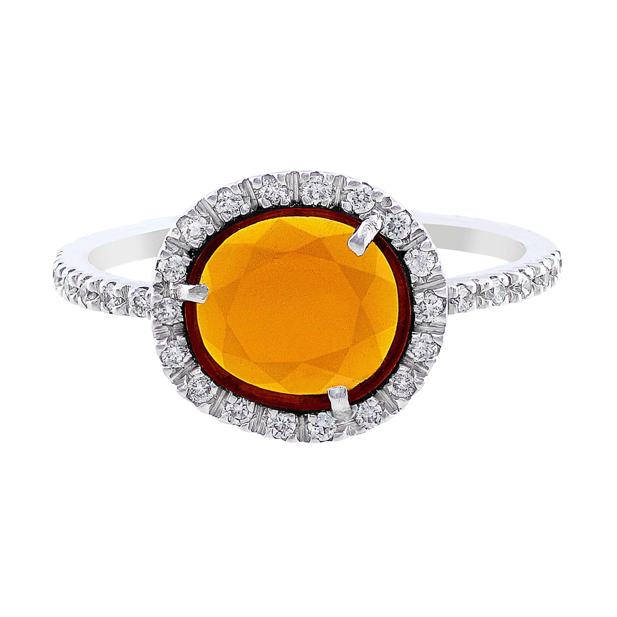 18k White Gold Pomellato Colpo Di Fulmine Citrine Ring