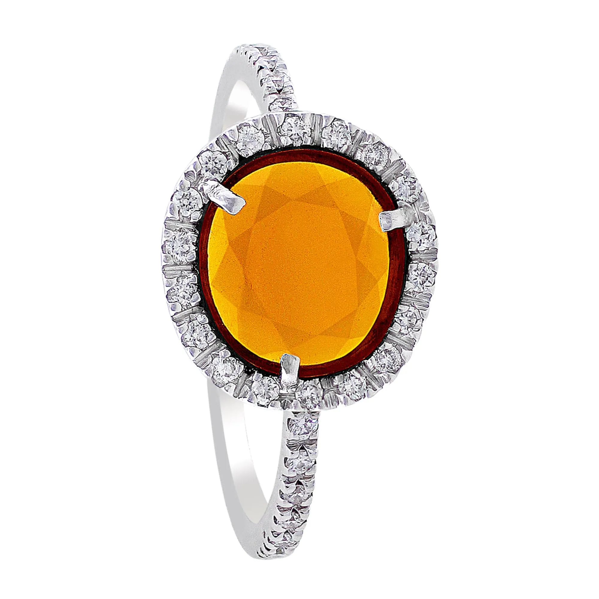 18k White Gold Pomellato Colpo Di Fulmine Citrine Ring