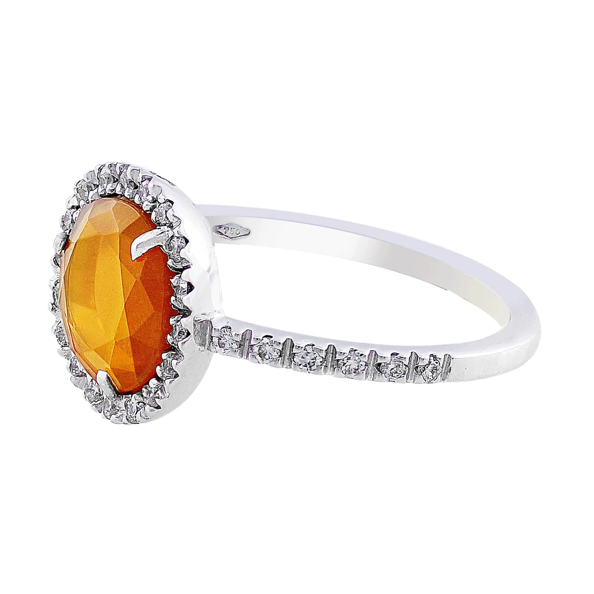 18k White Gold Pomellato Colpo Di Fulmine Citrine Ring