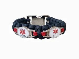2-Charm Medical ID Paracord Bracelet