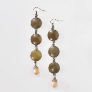 3 Moon & Peachy Jasper Dramatic Dangle Earrings - Featherhead Studio