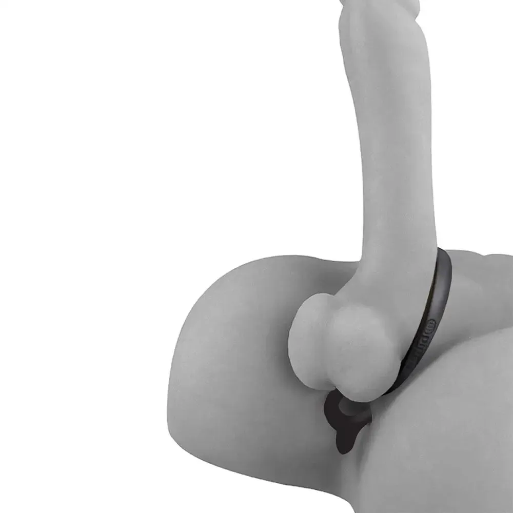 4.5-inch Pipedream Silicone Black Anal Beads with Cock Ring