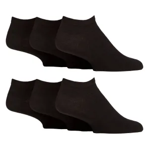 6 Pack Mens Diabetic Trainer Socks | Loose Top Wide Ankle Socks