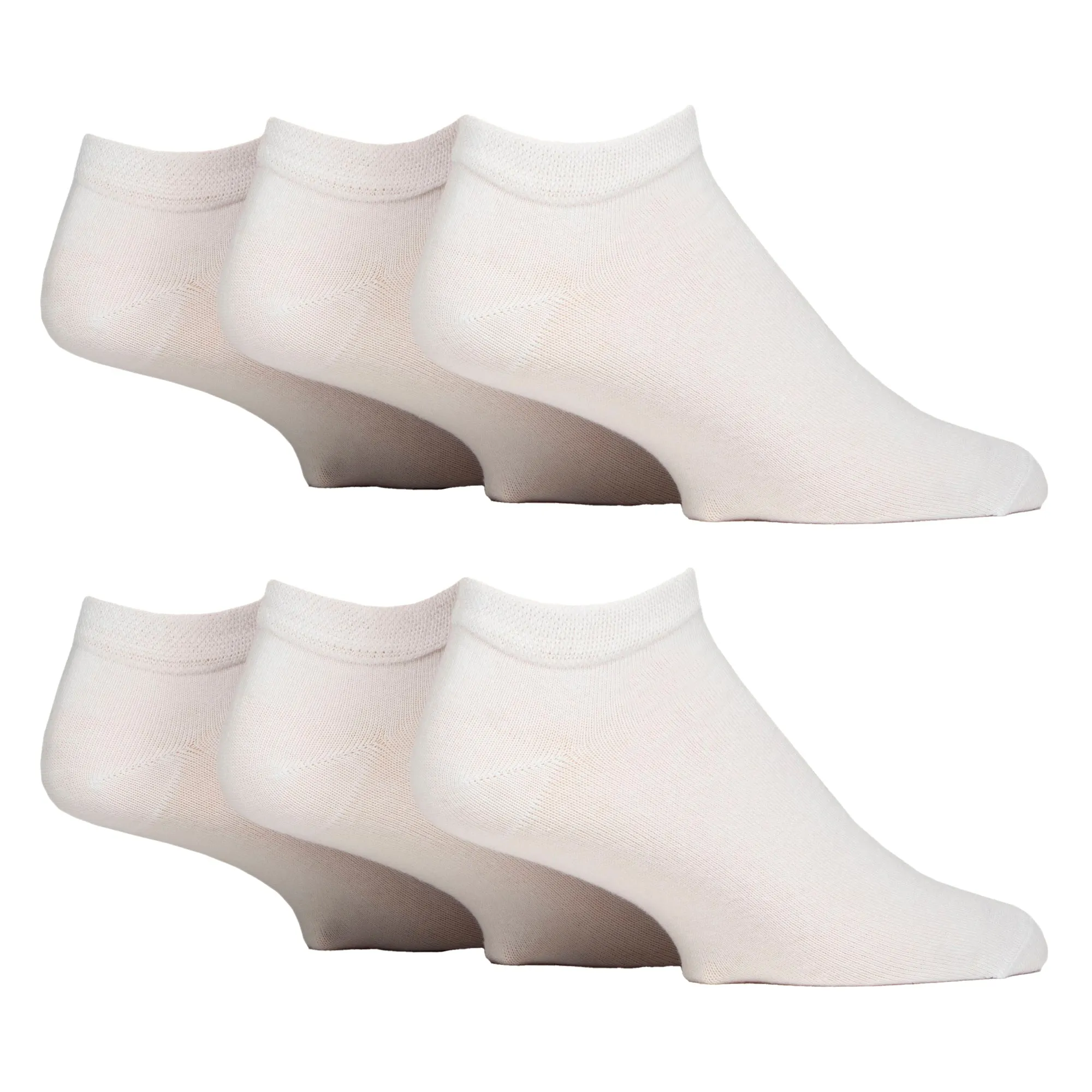 6 Pack Mens Diabetic Trainer Socks | Loose Top Wide Ankle Socks