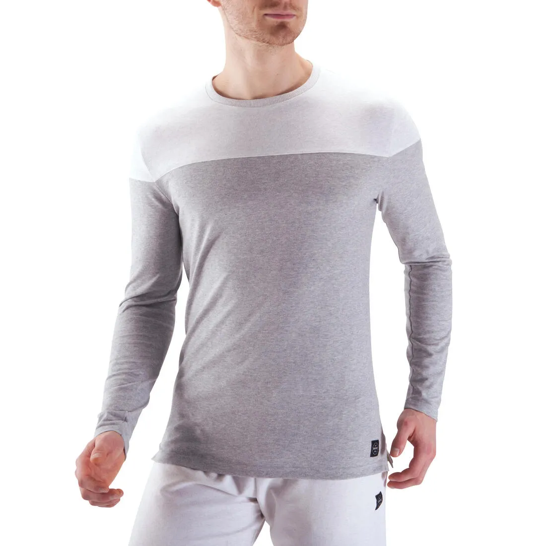Active Team Fitness T-Shirt - Mottled Mid-Grey/White