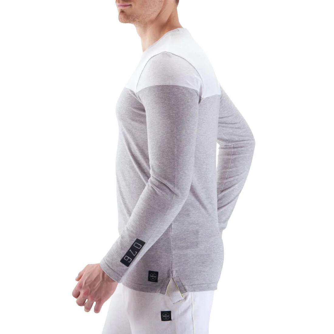 Active Team Fitness T-Shirt - Mottled Mid-Grey/White