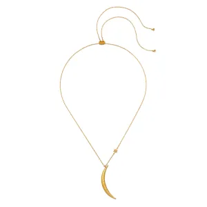 Adjustable 30" Moon Necklace