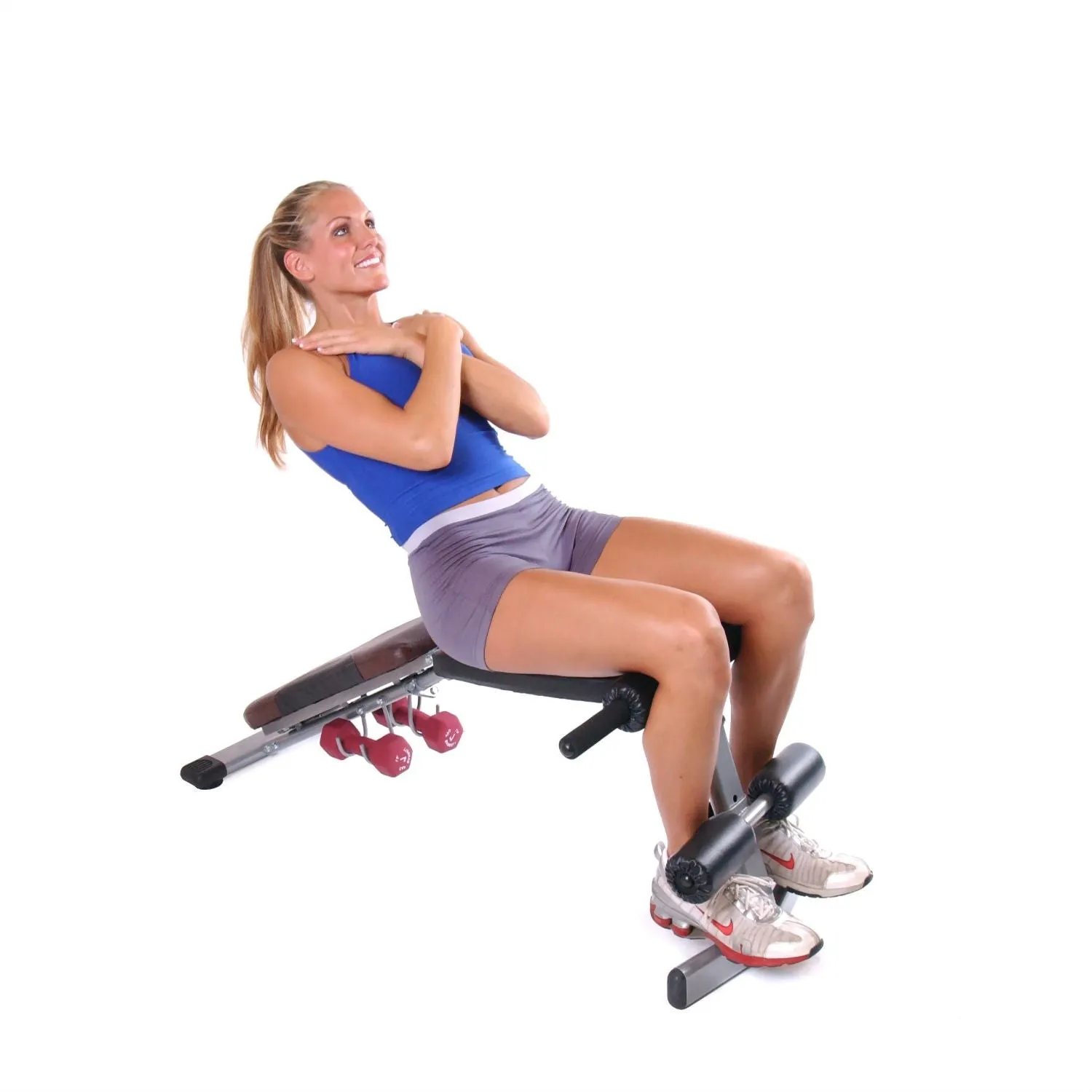 Adjustable 4-Position Incline Decline Flat Upright Fitness Bench Leg Raises