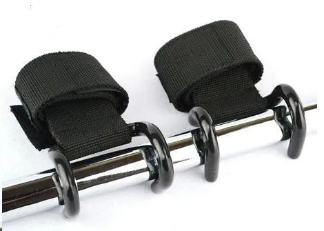 Adjustable Steel Hook Weight Lifting Grips with wrist support straps for Strength Training