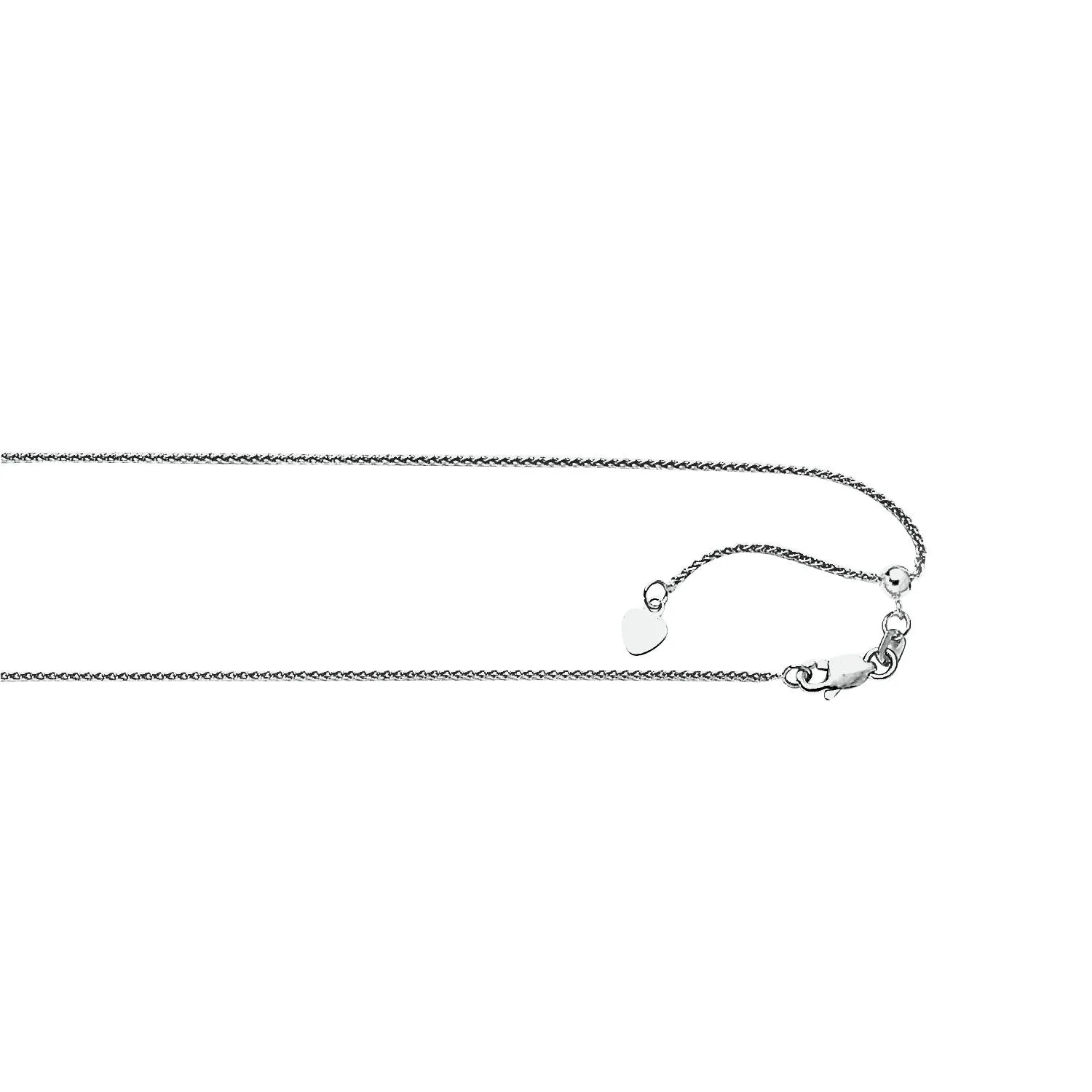 Adjustable Wheat 1mm Chain Necklace