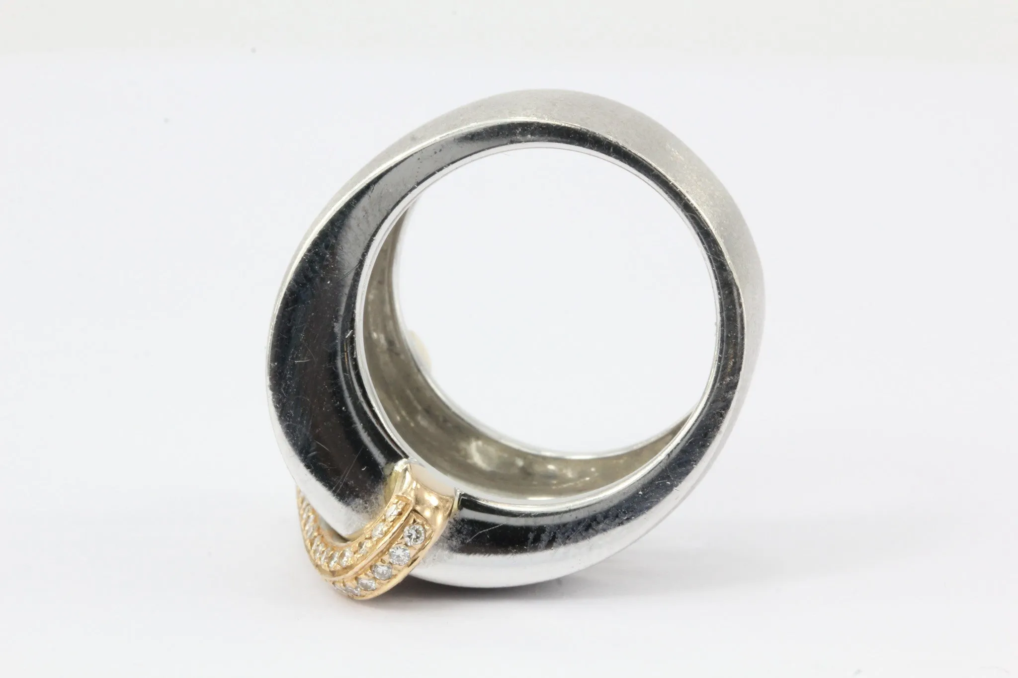 Alfieri & St. John 18K Burnished White & Rose Gold Diamond Ring
