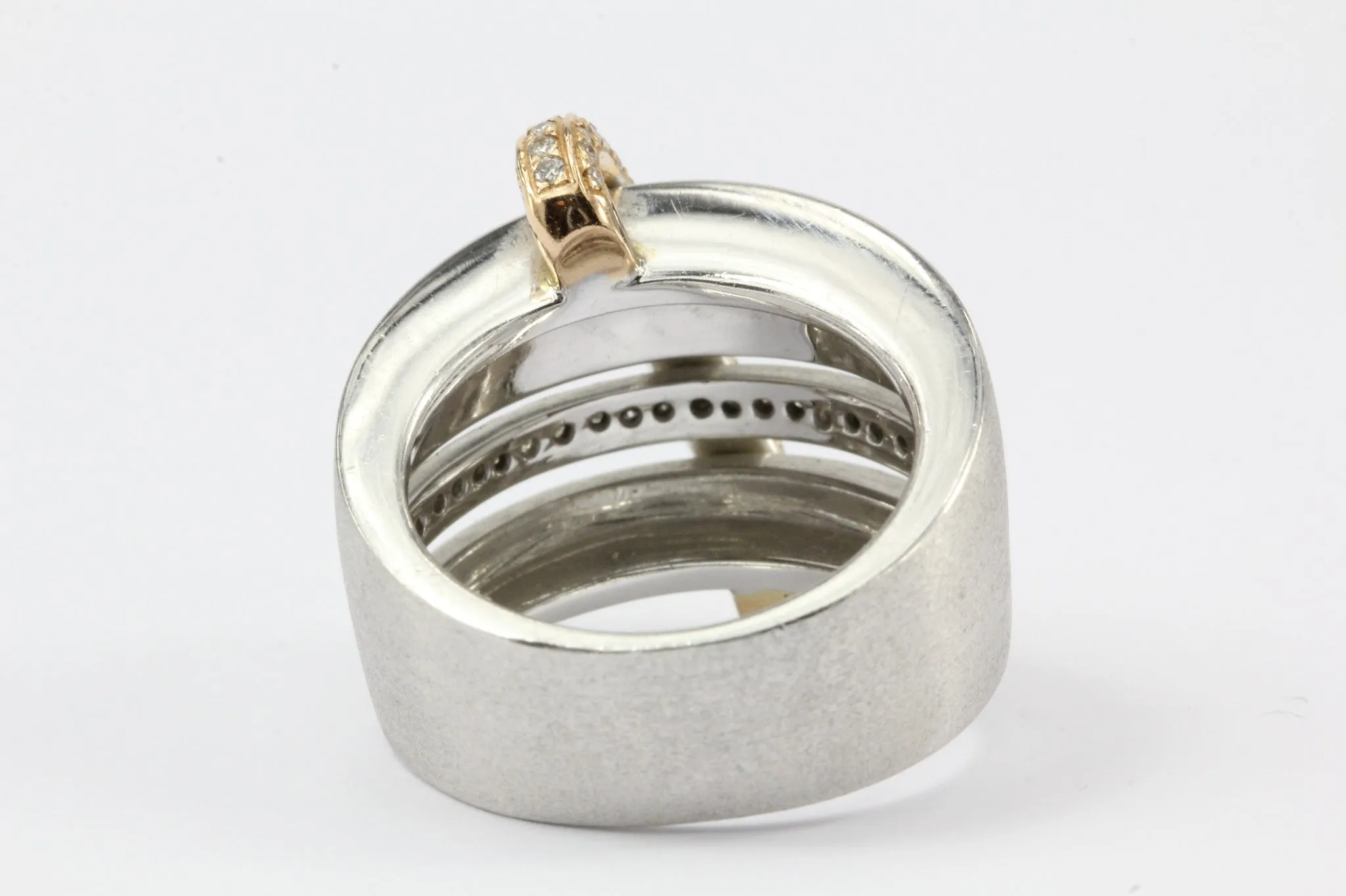 Alfieri & St. John 18K Burnished White & Rose Gold Diamond Ring