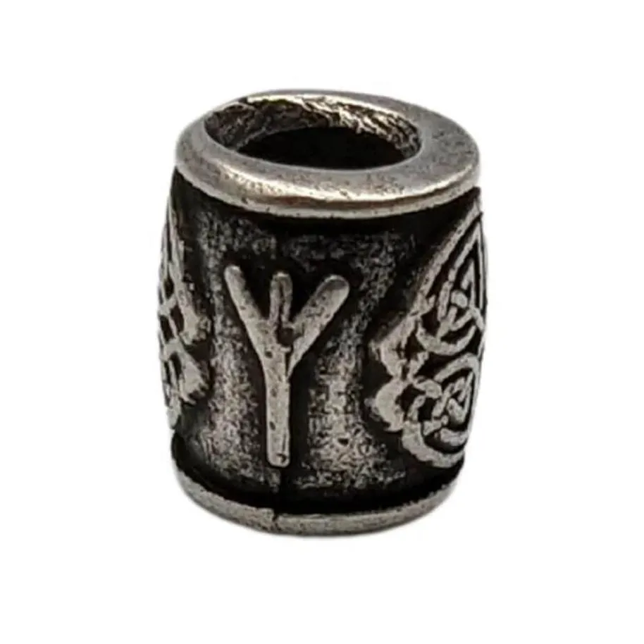Algiz rune bronze bead