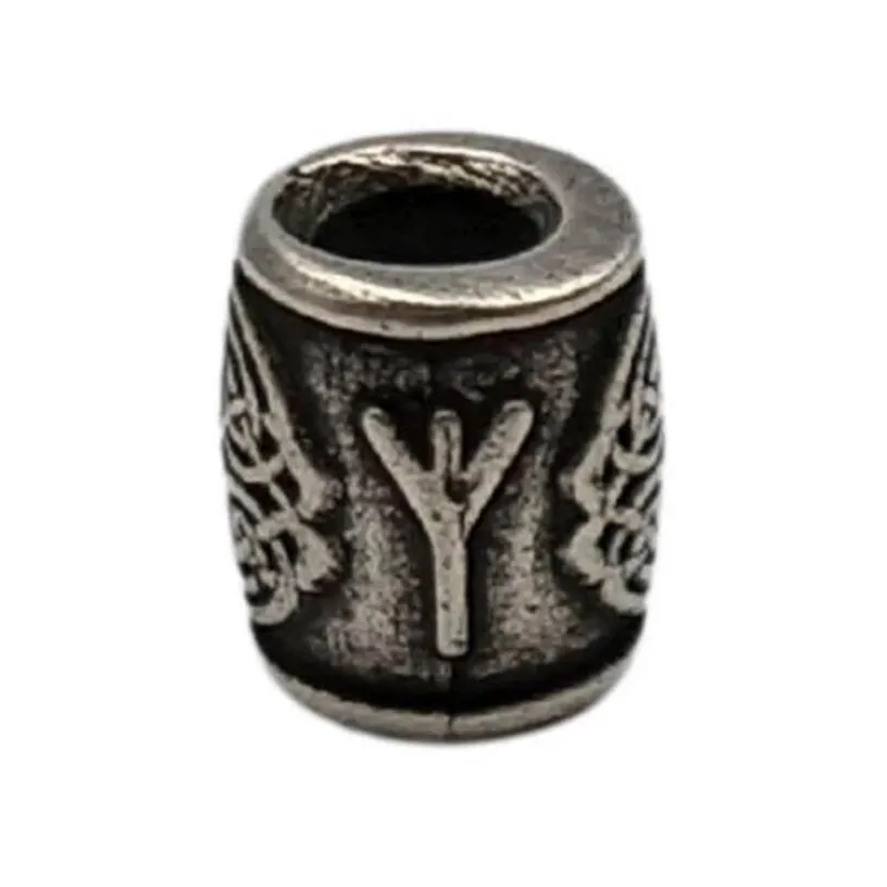 Algiz rune bronze bead