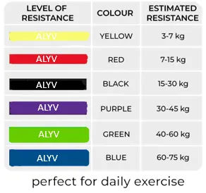 ALYV Resistant band 5 Levels Workout for Exercise,Gym &Pilates Training toning tube Resistance Tube  (Multicolor)