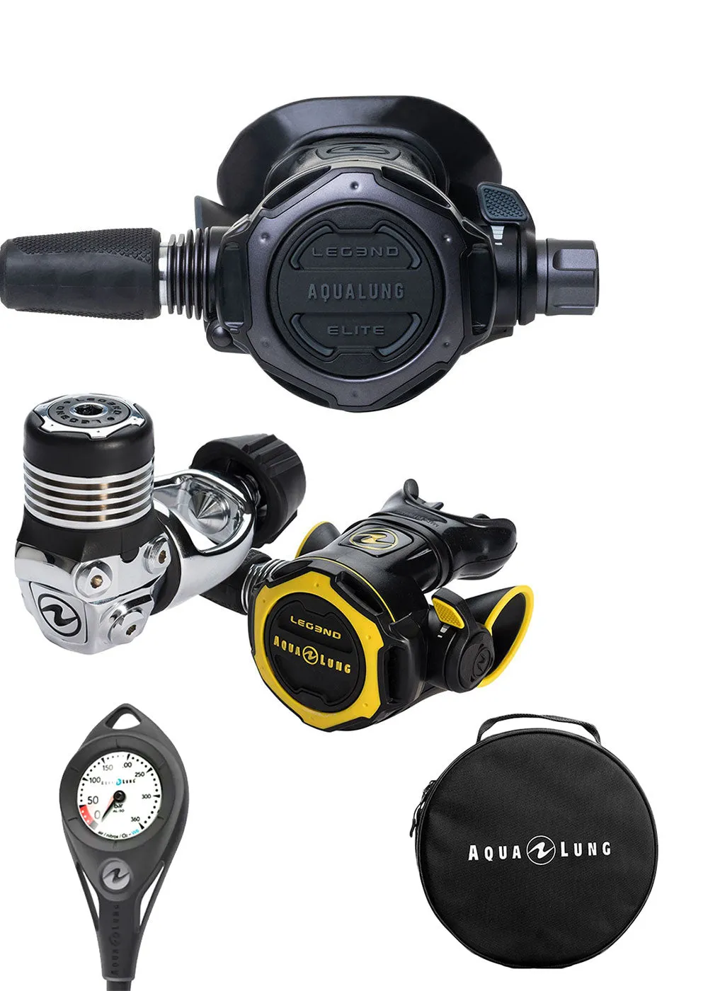 Aqua Lung Legend 3 Elite Black Edition Regulator Set - Yoke
