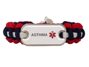 Asthma Medical ID Paracord Bracelet