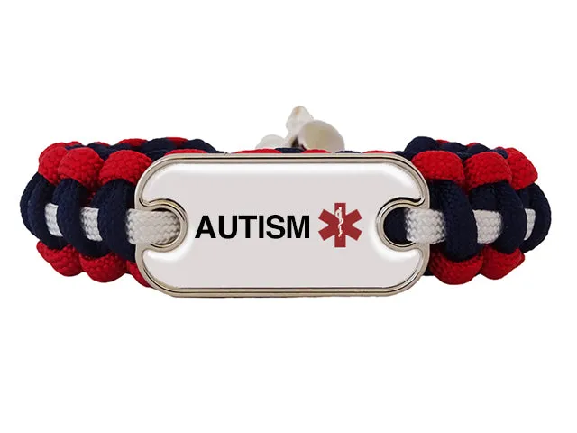 Autism Awareness Paracord Charmed Bracelet