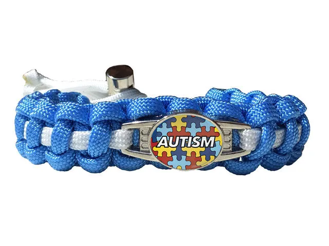 Autism Awareness Paracord Charmed Bracelet