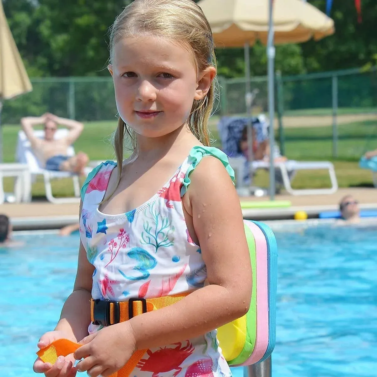 Back Float Kids Swim Belt: Toddler Bubble Floaties Training Backpack Swimmies Device