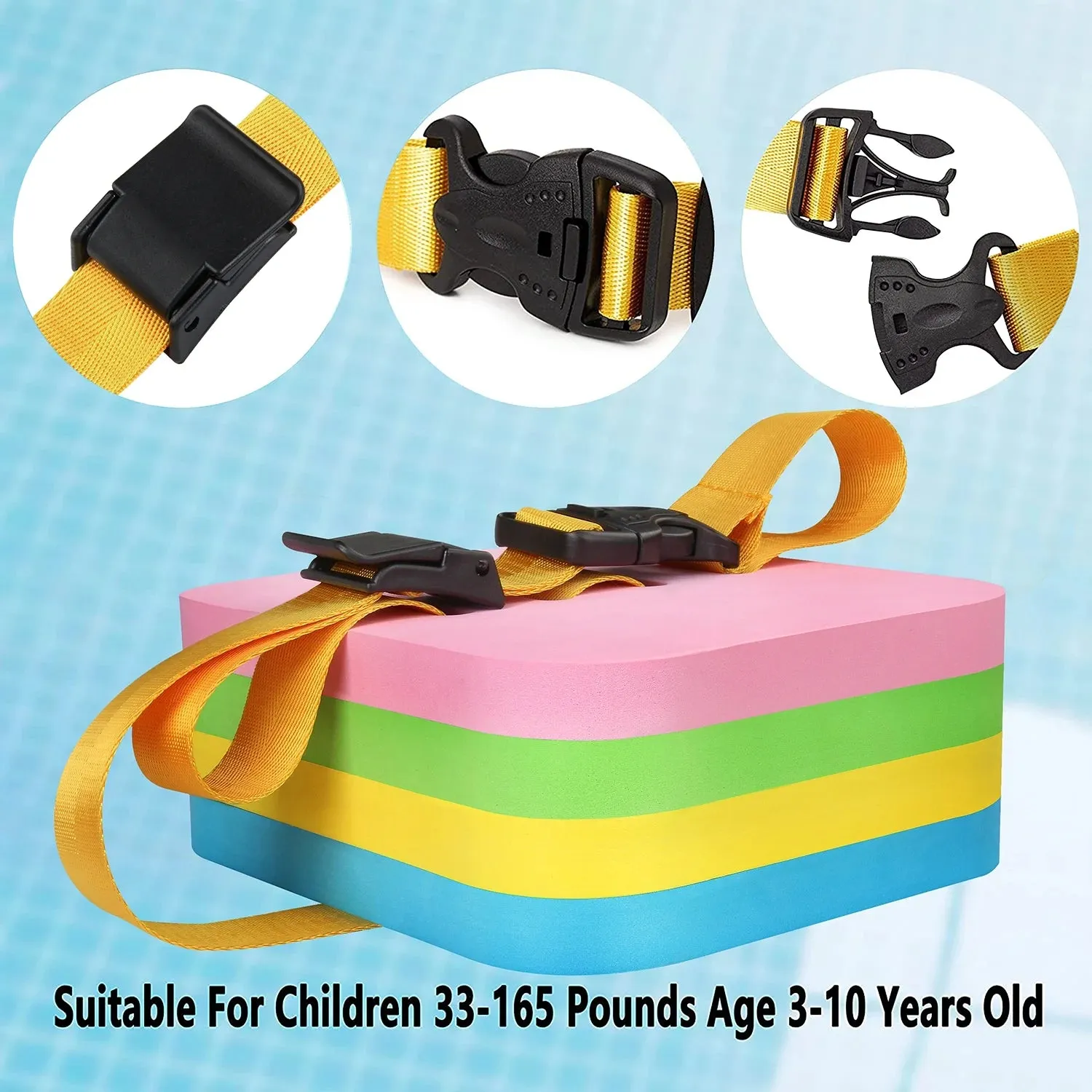 Back Float Kids Swim Belt: Toddler Bubble Floaties Training Backpack Swimmies Device