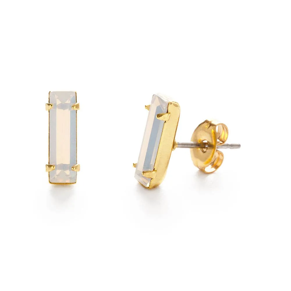 Baguette Crystal Stud Earrings
