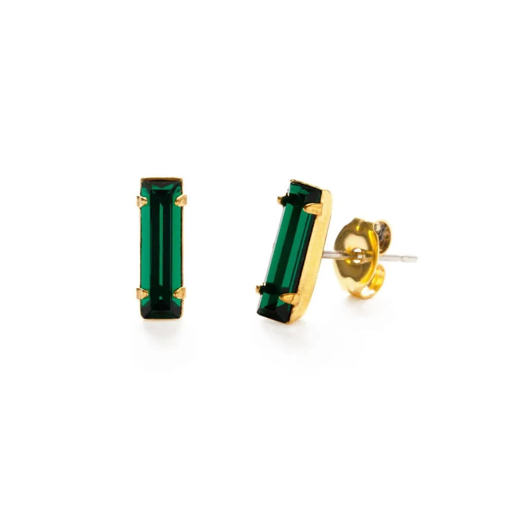 Baguette Crystal Stud Earrings