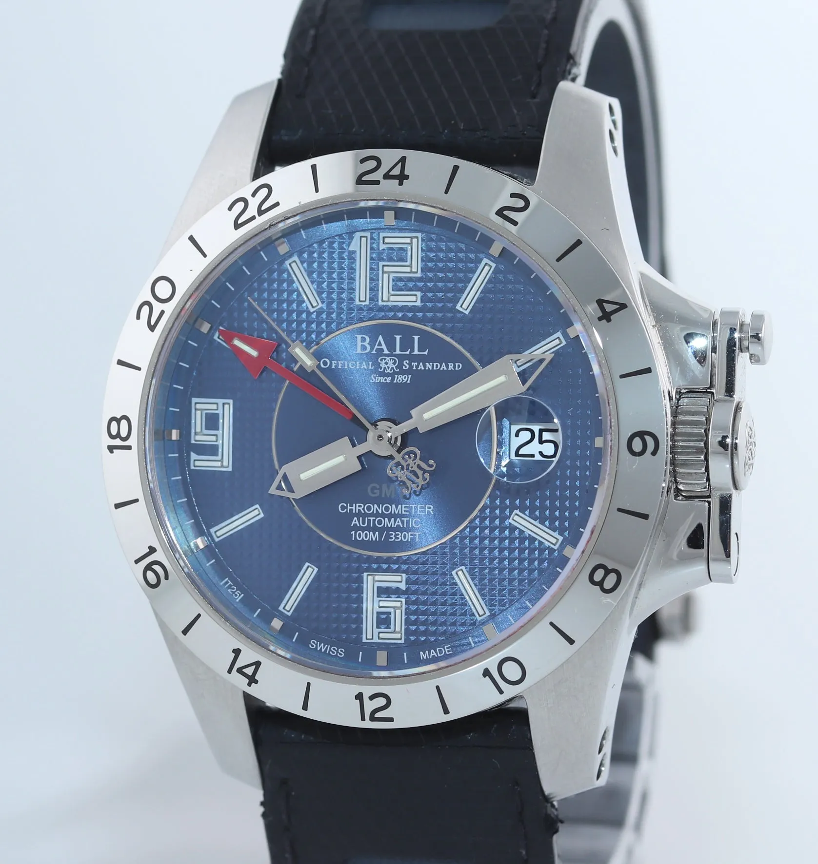 Ball Engineer Hydrocarbon GMT Date GM2098C 40mm Steel Automatic Watch & Box
