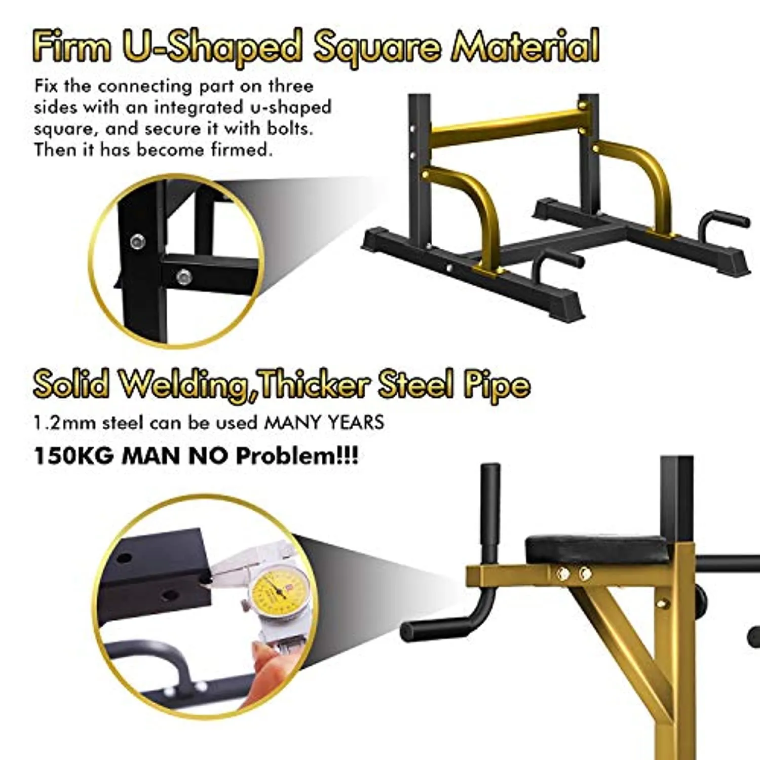 BangTong&Li Power Tower, Pull Up Bar Dip Station/Stand for Home Gym Strength Training Workout Equipment