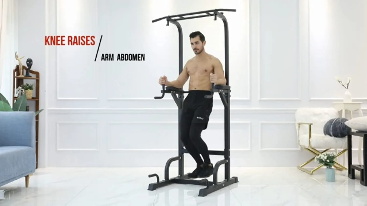 BangTong&Li Power Tower, Pull Up Bar Dip Station/Stand for Home Gym Strength Training Workout Equipment
