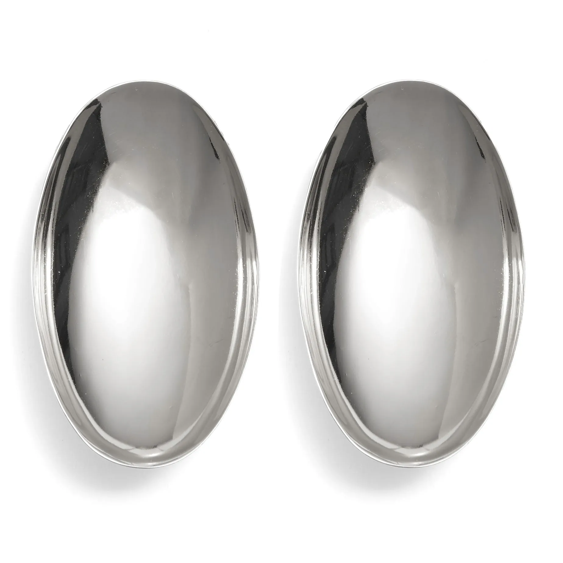 Basin Earrings in Rhodium
