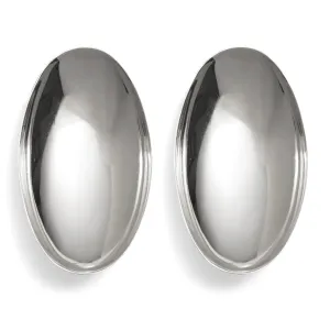 Basin Earrings in Rhodium