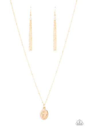 Be the Peace You Seek Gold Paparazzi Necklace
