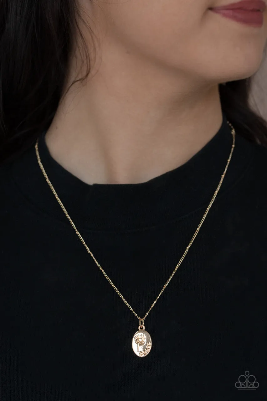 Be the Peace You Seek Gold Paparazzi Necklace