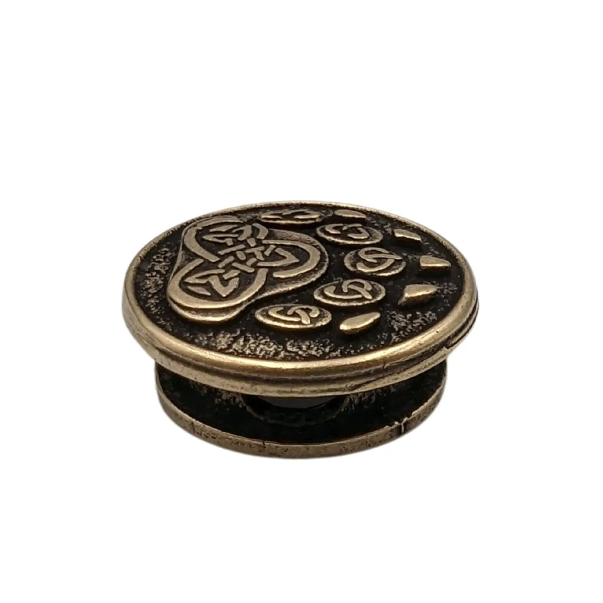 Bear paw bronze paracord bead