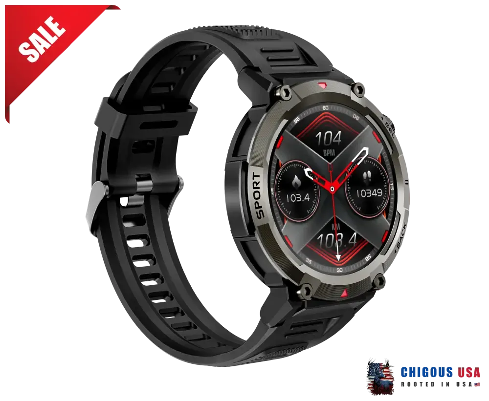 Bearscome S100 Blood pressure,Blood oxygen,LED light,HD Touch,Wireless Calls & Messages,Water-Resistant watch