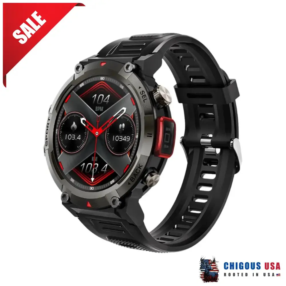 Bearscome S100 Blood pressure,Blood oxygen,LED light,HD Touch,Wireless Calls & Messages,Water-Resistant watch