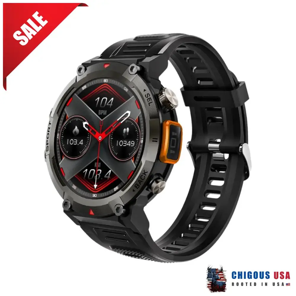 Bearscome S100 Blood pressure,Blood oxygen,LED light,HD Touch,Wireless Calls & Messages,Water-Resistant watch