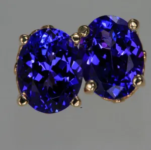 Beautiful Oval Stud Earrings 3.97 Carats