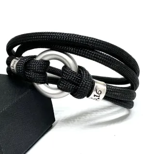 Black Paracord Double Wrap Urn Bracelet