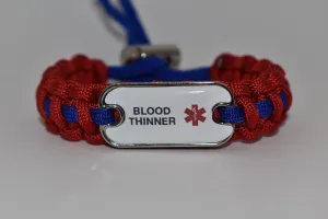 Blood Thinner Medical ID Paracord Bracelet